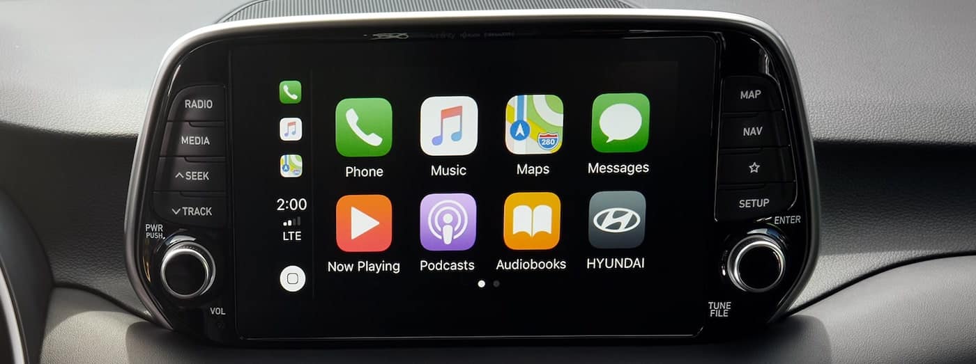 Apple Carplay screen in vehicle - Connect to Hyundai Bluetooth