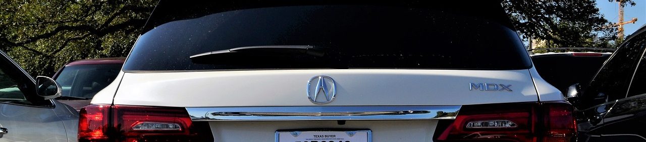 rear of Acura MDX connected with AcuraLink 